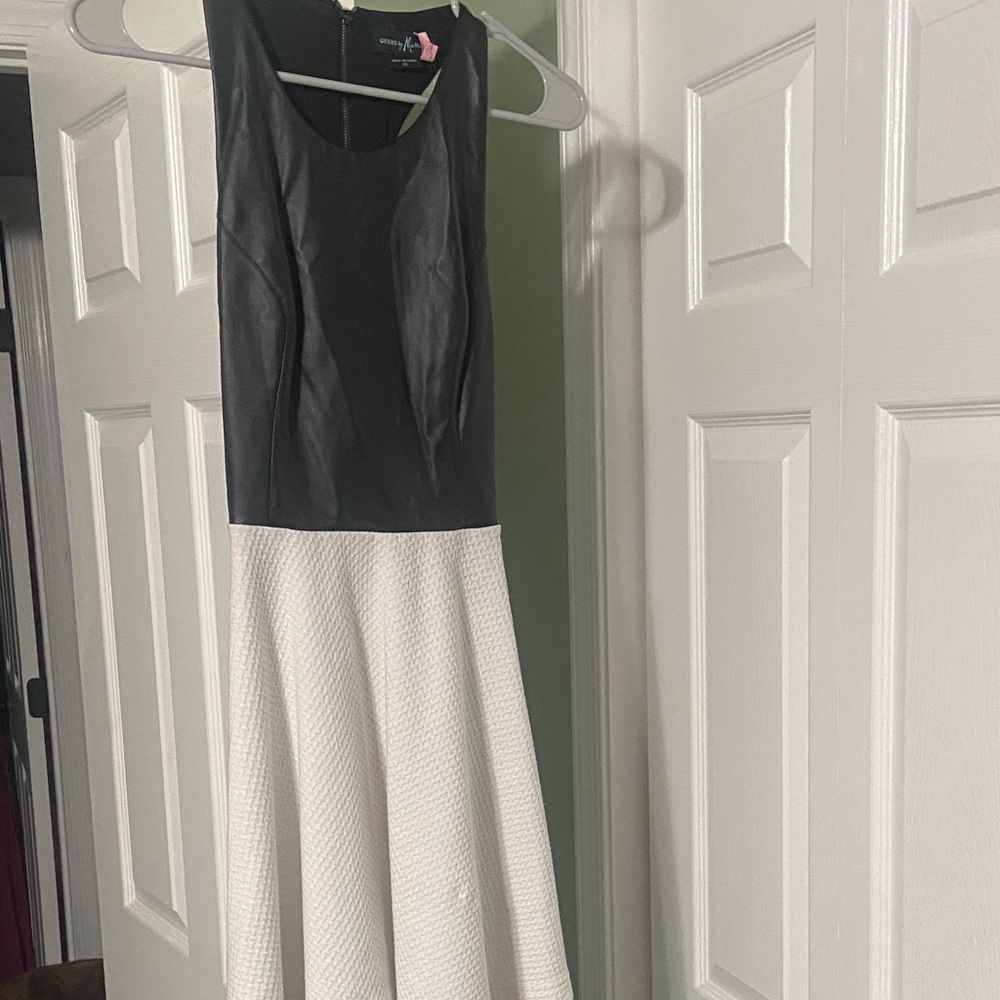 Guess by Marciano Black and White Midi Dress